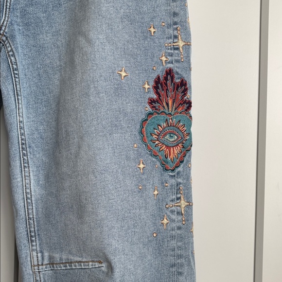 NWOT Driftwood Barbara x Hallucination High Rise Cropped Wide Leg Jeans, 27 - Picture 9 of 13